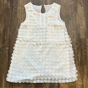 Girls Toddlers White Sleeveless Flirt Scalloped Tank Dress Size 2